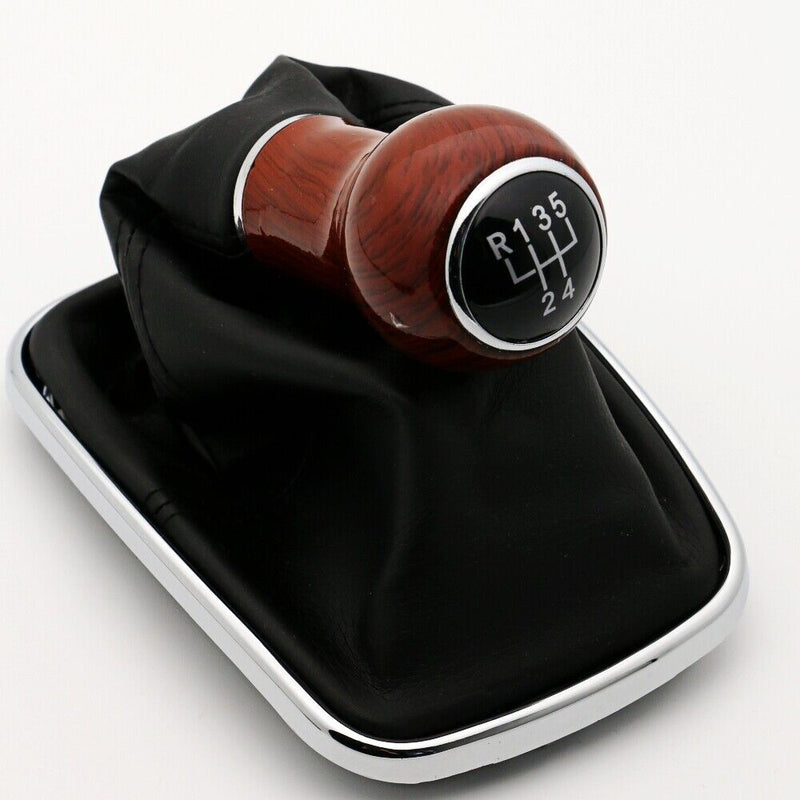 Mahogany 5 Speed Gear Shift Knob For VW Bora Golf MK4 Jetta