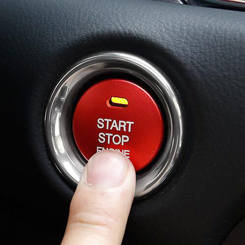 Red Engine Start / Stop Push Button Cover Trim For Mazda CX-5 MX5 2012-2018