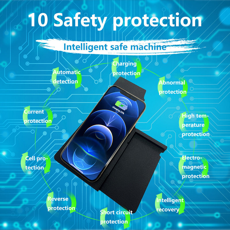 WXZOS Center Console Wireless Fast Charging Pad for Suzuki Baleno 2015-2019