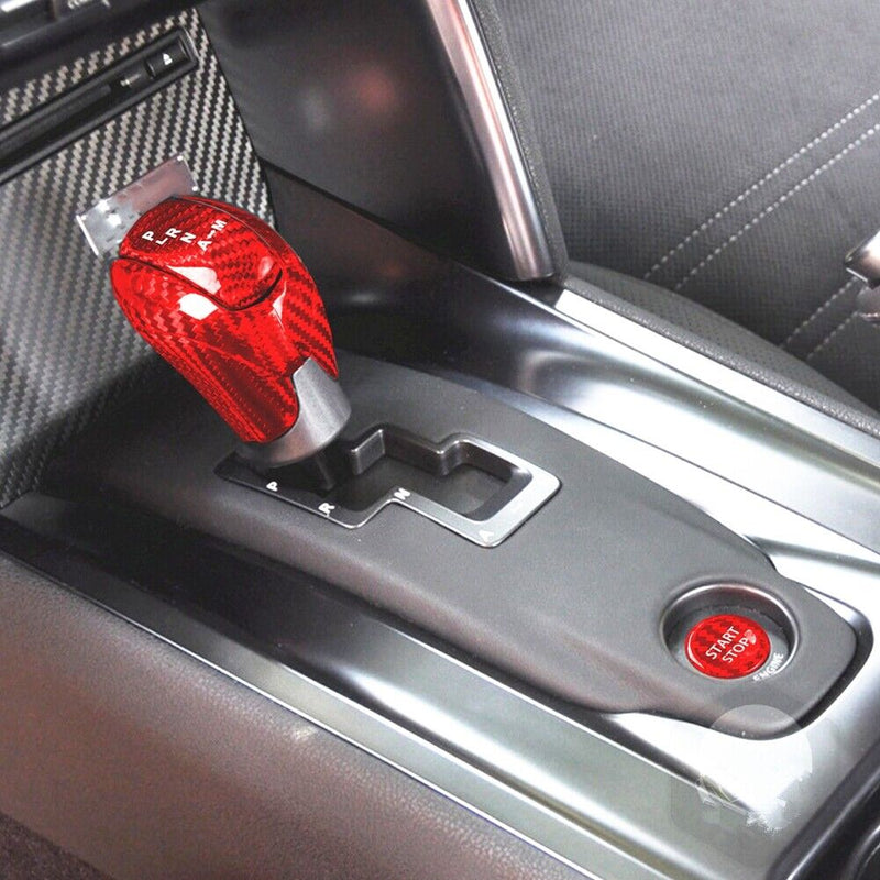 Genuine Carbon Fiber Gear Shift Knob Handle Cover Fit for Nissan GT-R 2008-2015