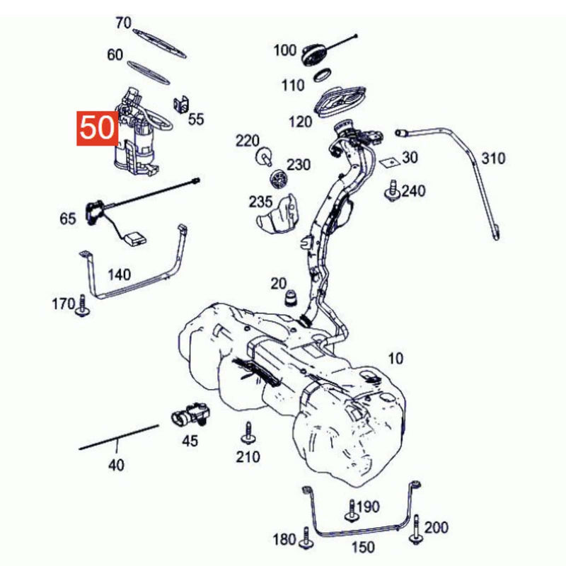 WXZOS Fuel Pump Seal Connector Repair Kit for Mercedes-Benz W253 GLC-Class 2016-2023