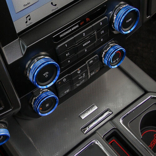 4Pcs Air Condition Switch Knob Cover Trim For Ford F150 F-150 2016 2017 Car Auto