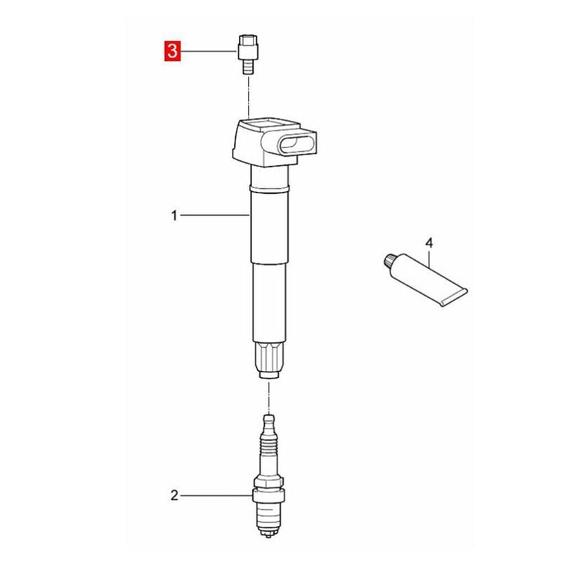 Engine Ignition Coil Hexalobular Screw Fit for Porsche Panamera(970) 2010-2016
