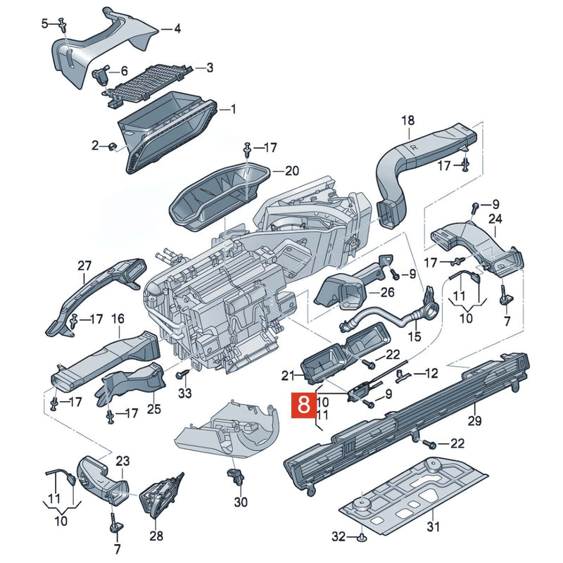 WXZOS Air Ionization System Control Module for Audi A6 C8 S6 RS6 A6 Allroad 2021-2025