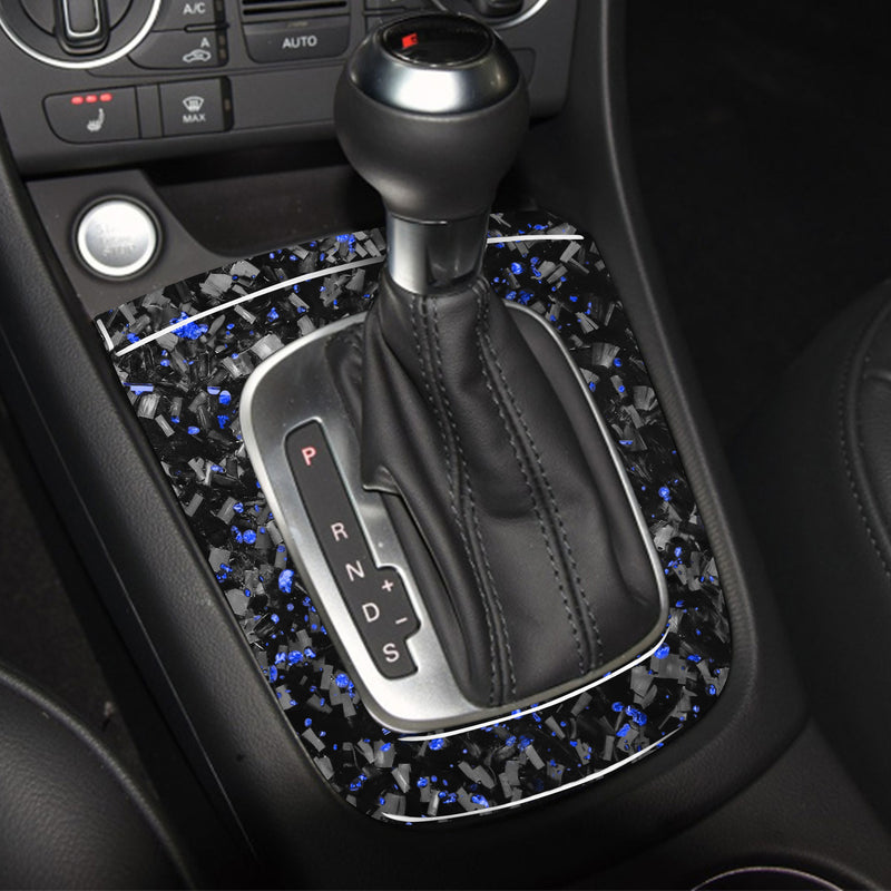 WXZOS Genuine Carbon Fiber Center Console Gear Shift Lever Trim for Audi Q3 2013-2018