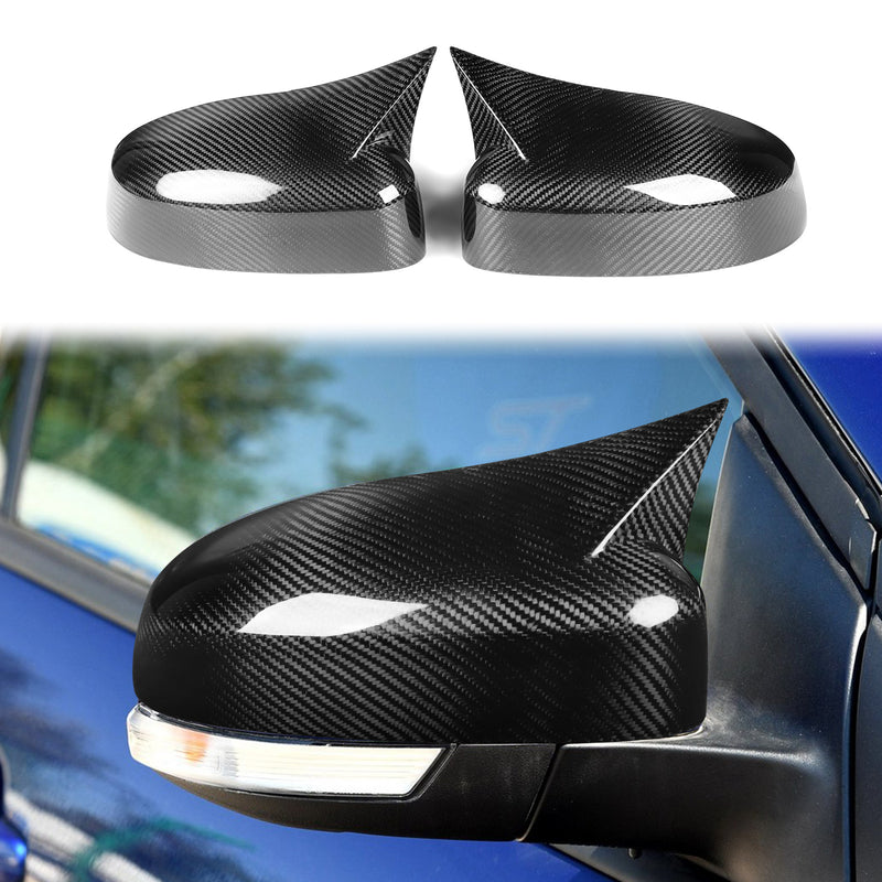 WXZOS Genuine Carbon Fiber Wing Mirror Trim for Ford Focus STRS MK3 2012-2018