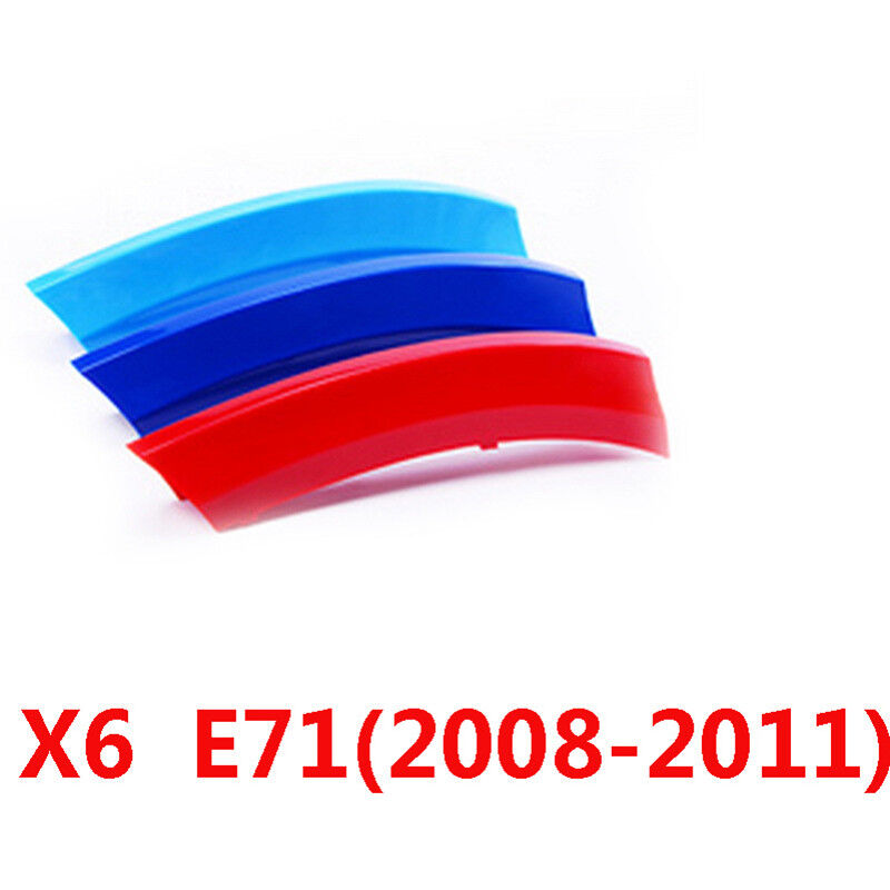 M-Color Sport 3D Kidney Grill Grille Bar Cover Trim for BMW X 6 E71 2008-2011