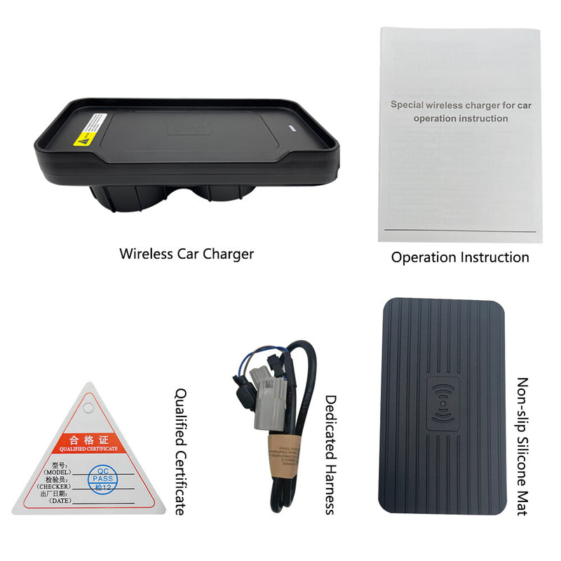 WXZOS Center Console Wireless Fast Charging Pad for Renault Clio 2013-2018
