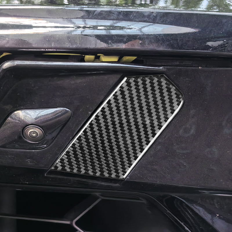 WXZOS Genuine Carbon Fiber Front/Rear Tow Hook Trim for Chevrolet Corvette C8 2020+