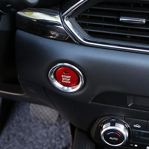 Red Engine Start / Stop Push Button Cover Trim For Mazda CX-5 MX5 2012-2018