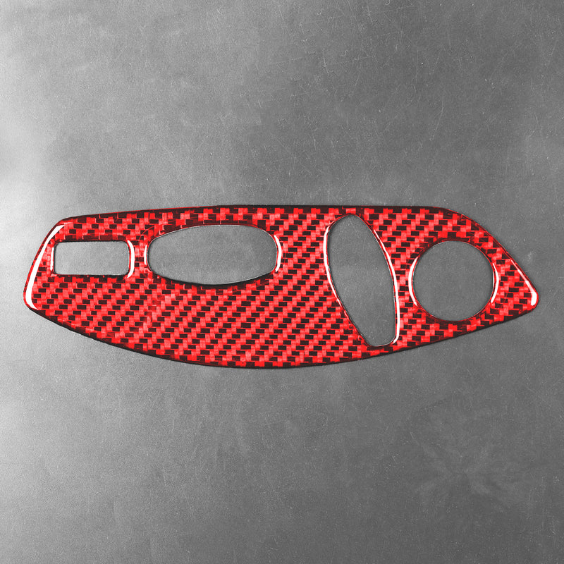 WXZOS Carbon Fiber Seat Control Switch Panel Trim for Porsche 718 Boxster 2017-2024