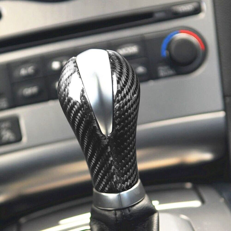 Genuine Carbon Fiber Gear Shift Knob Cover Fit for INFINITI G35 2007-2008