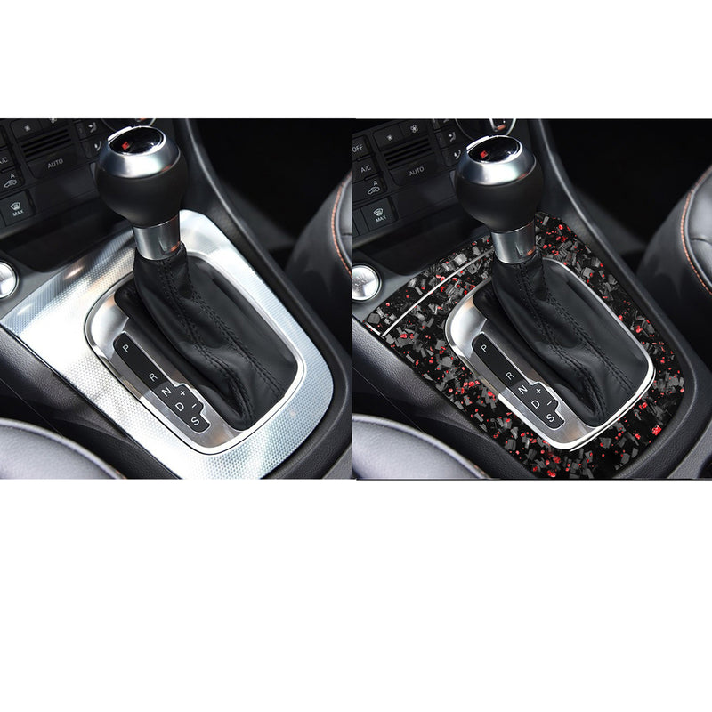 WXZOS Genuine Carbon Fiber Center Console Gear Shift Lever Trim for Audi Q3 2013-2018