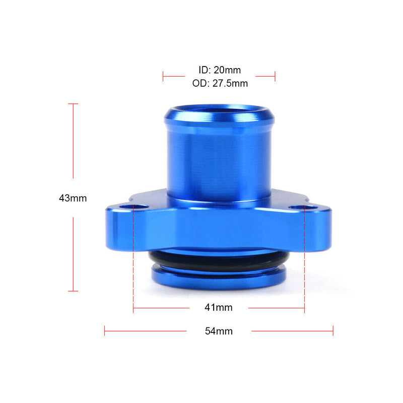 Blue Aluminum Alloy Water Hose Fitting Head 11537541992 For BMW 1' 3' 335i Z4