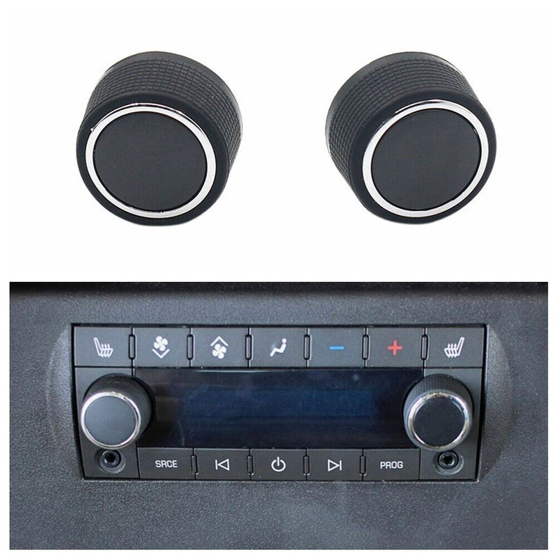 2Pcs Audio Radio Control Knob Button 22912547 For Chevrolet GMC Cadillac Buick