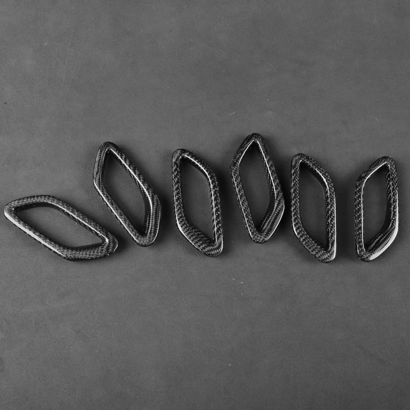 WXZOS Car  Carbon Fiber Side Fender Vent Trim for Maserati GranTurismo (M145) 2009-19