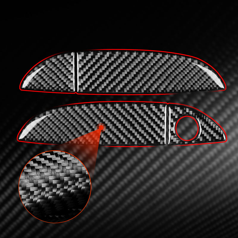 WXZOS Genuine Carbon Fiber Exterior Door Handle Trim for BMW Z4 E89 2009-2015