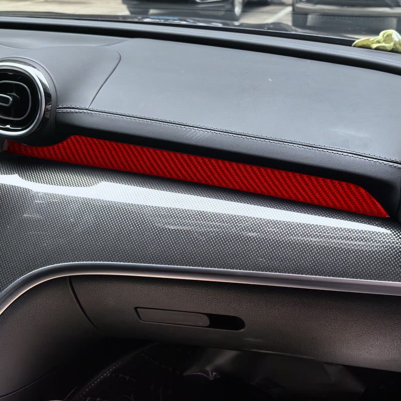 WXZOS Genuine Carbon Fiber ‌Passenger Side Dash Trim for Benz W206 C-class 2022-2024