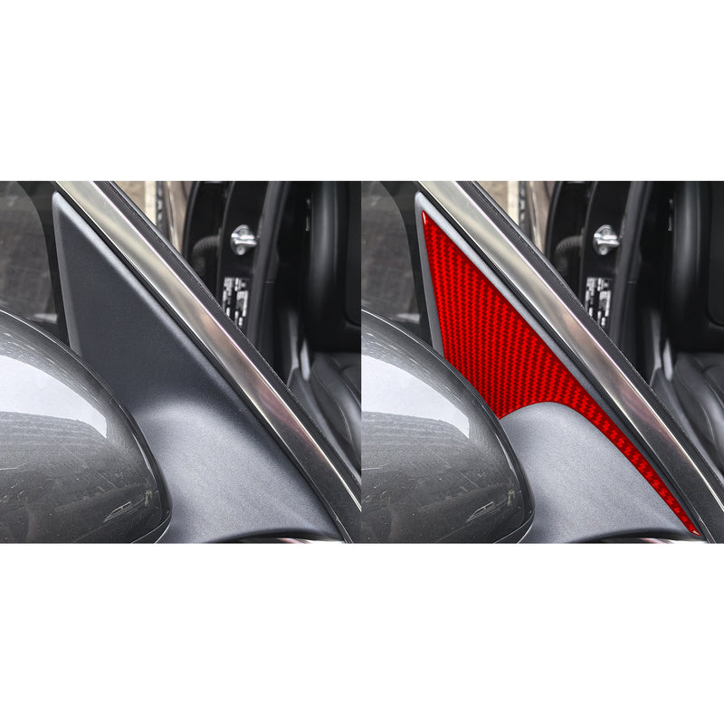 WXZOS Genuine Carbon Fiber A-Pillar Trim for Mercedes-Benz W206 C-class 2022-2024