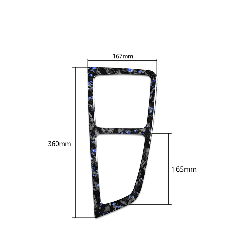 WXZOS Genuine Carbon Fiber Gear Shift Lever Panel Trim for Audi Q7 SQ7 (4MB) 2016-2019