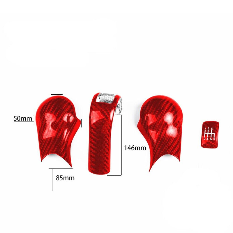 Genuine Carbon Fiber Gear Shift Knob Handle Cover Fit for Nissan 350Z 2003-2009