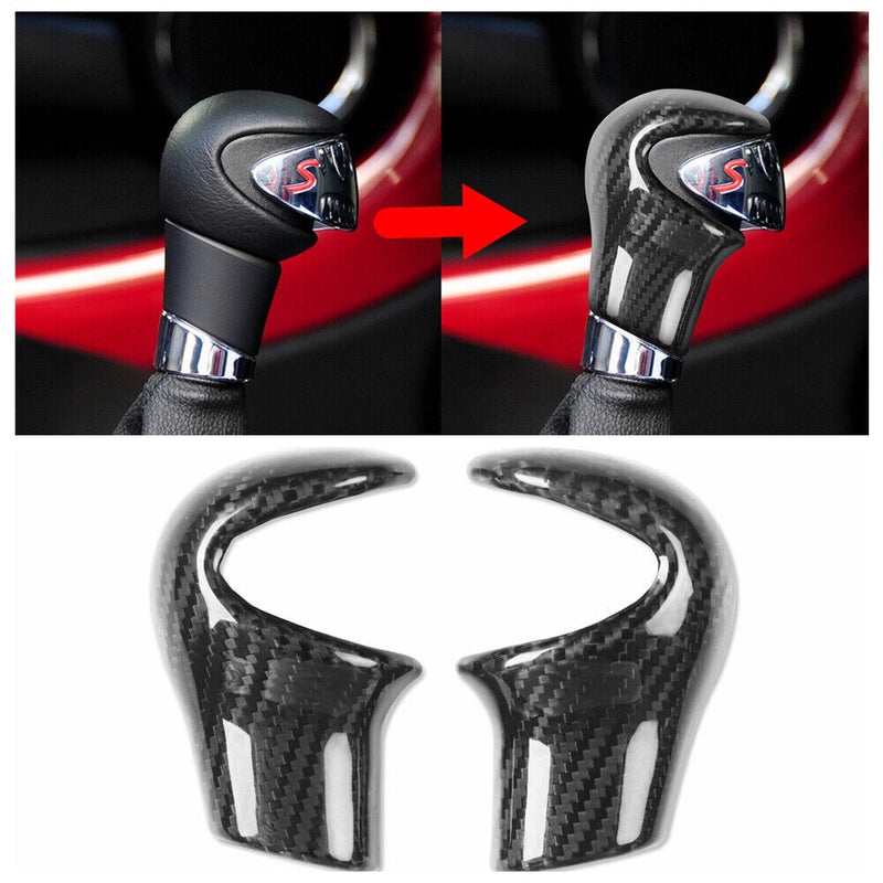 Carbon Fiber Gear Shift Knob Cover Trim for Mini Cooper R55 R56 R57 2007-2014