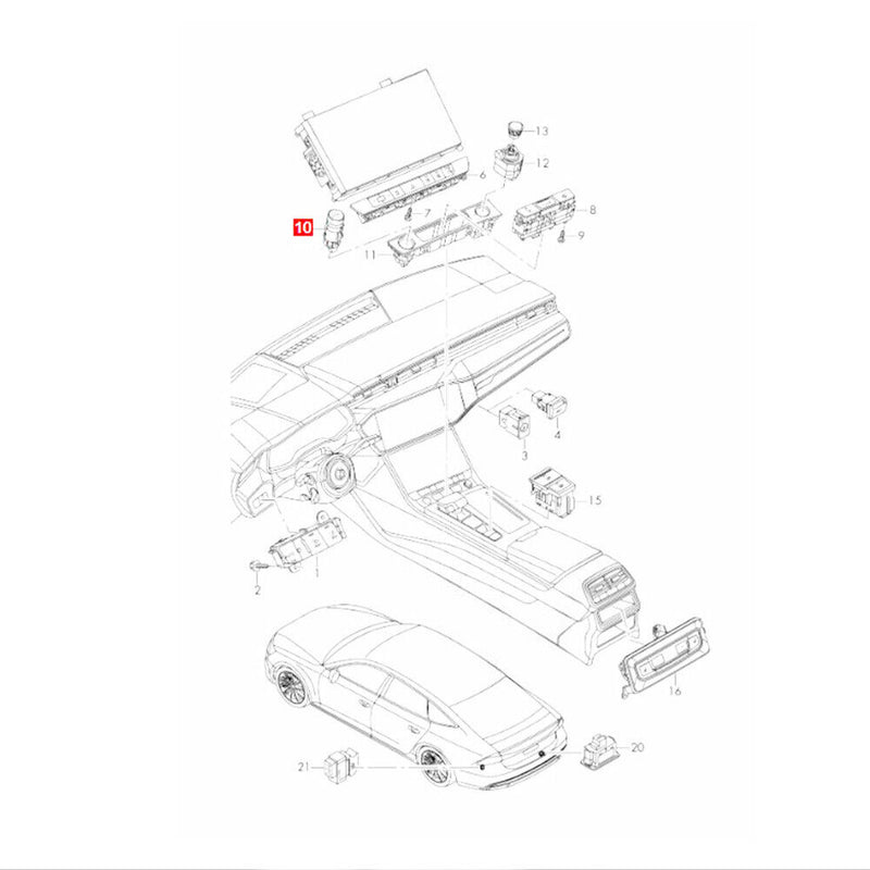 Start Stop Engine Switch Button 4K1905217 for Audi 2019+ A6 C8 S6 A7 RS6 RS7