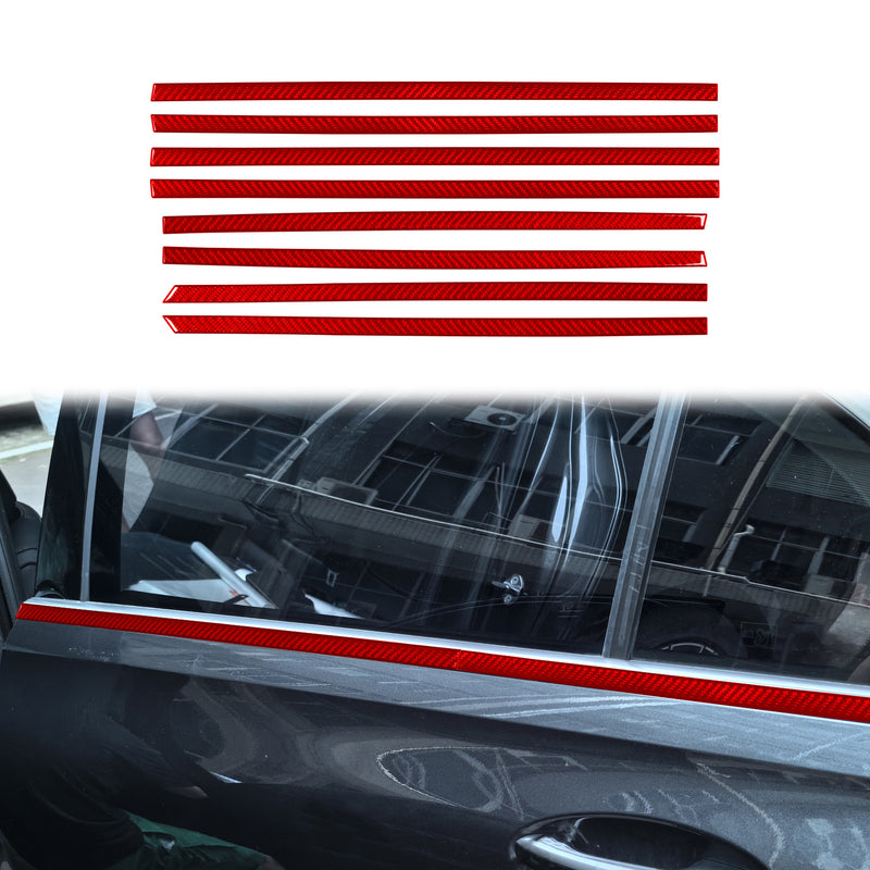 WXZOS Genuine Carbon Fiber Exterior Door Window Trim for Benz W206 C-class 2022-2024