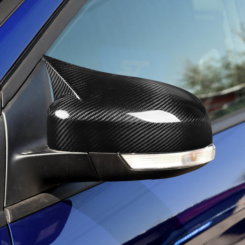 WXZOS Genuine Carbon Fiber Wing Mirror Trim for Ford Focus STRS MK3 2012-2018