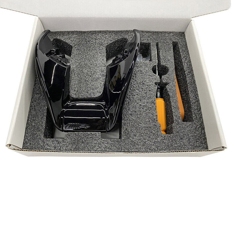 Black Steering Wheel Lower Trim U Shape Cover for Benz 2015-2018 AMG C/E/S/G/GLE