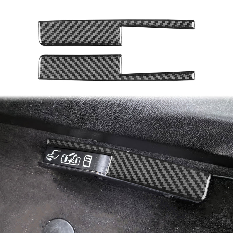 WXZOS Genuine Carbon Fiber Door Lock Switch Trim for Chevrolet Corvette C8 2020-2024