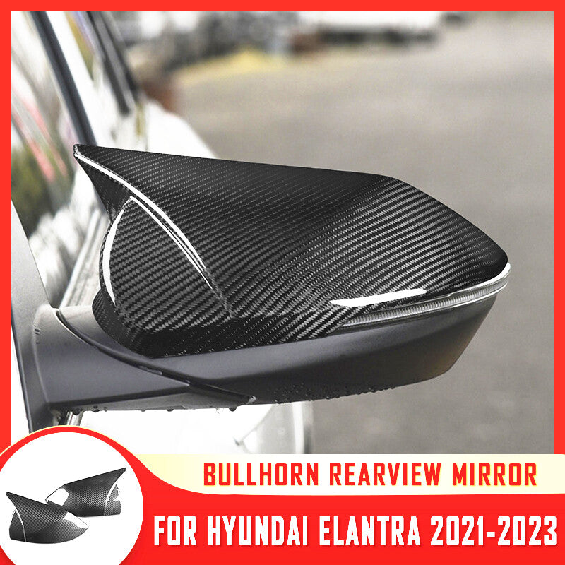 WXZOS Genuine Carbon Fiber Wing Mirror Trim for Hyundai Elantra 2021-2023
