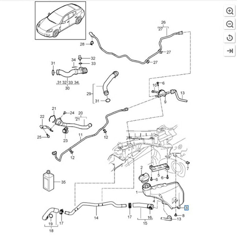 Sale Engine Coolant Level Sensor 97060650300 for Porsche 911 (991) 2012-2019