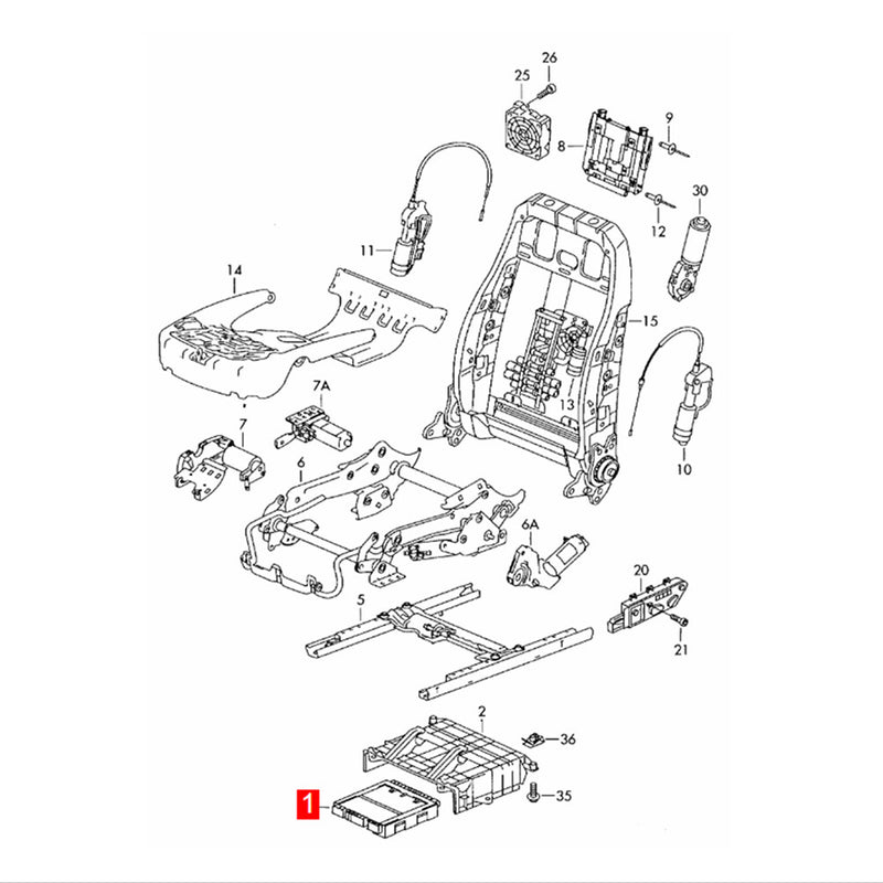 WXZOS Front Left Seat Adjustment Control Module for Audi 2012-2018 A6 C7 S6 RS6 A7 S7