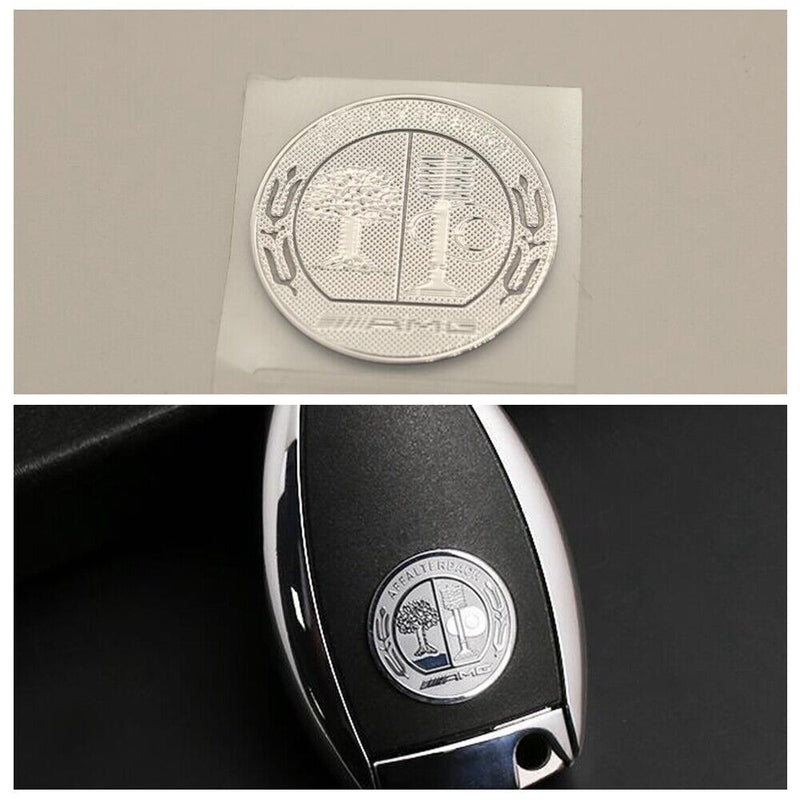 For Mercedes-Benz AMG Silver Aluminum Car Key Switch Cover Interior Trim