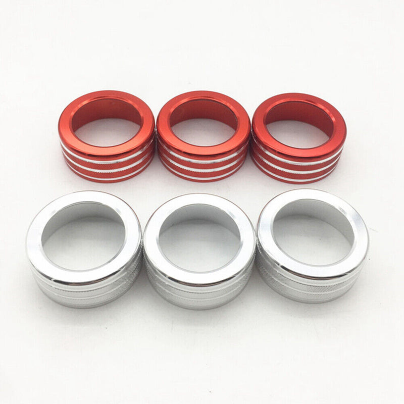 AC Air Conditioner Knob Covers Trim Silver For BMW E60 520 523 530 2004-2010