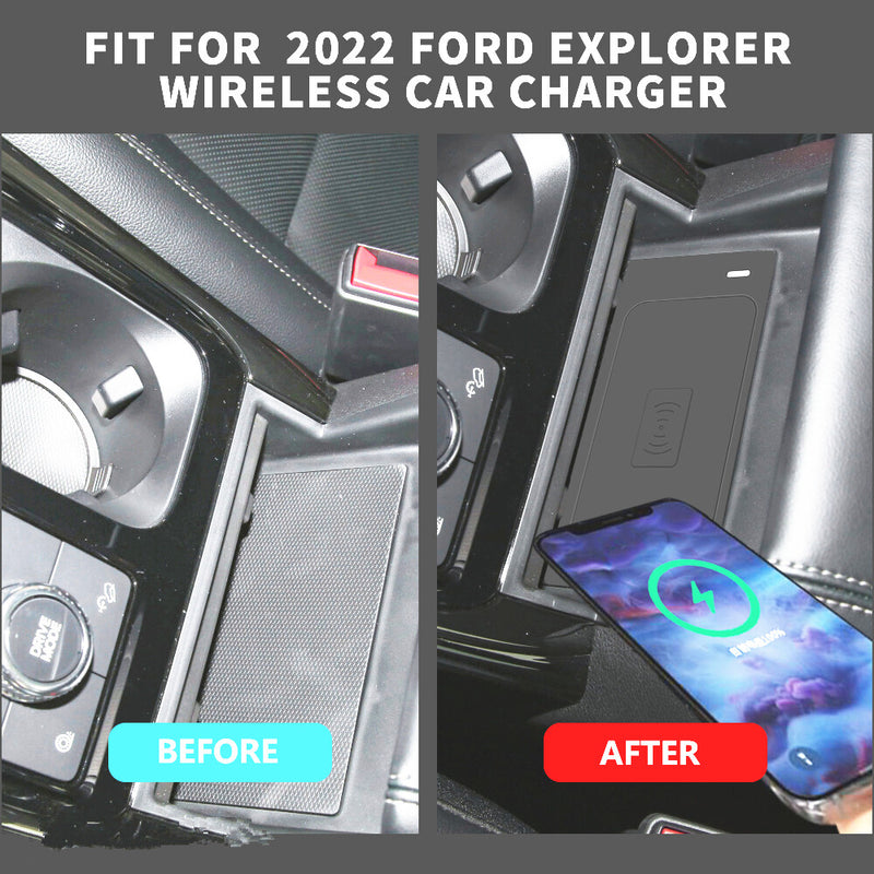 WXZOS Center Console Phone Wireless Fast Charging Pad for Ford Explorer 2022