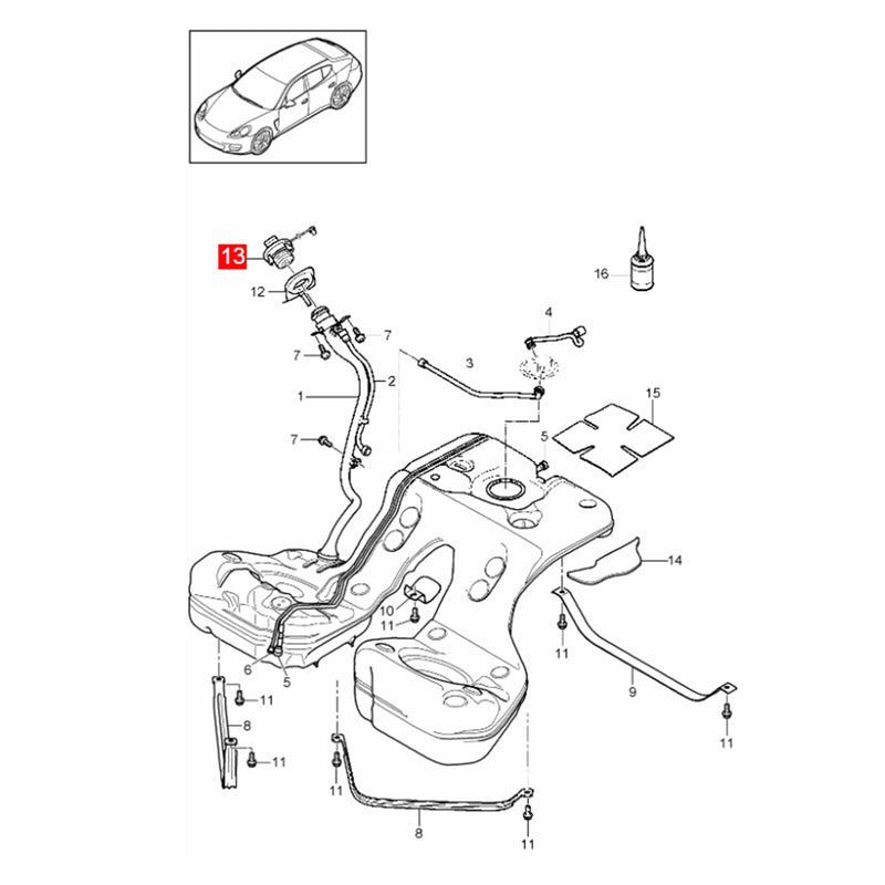 WXZOS Gas Fuel Tank Cap for Porsche Cayenne (92A) 2011-2017