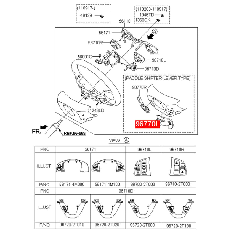 WXZOS Steering Wheel Shift Paddle Shifters for Kia Optima K5 2011-2012