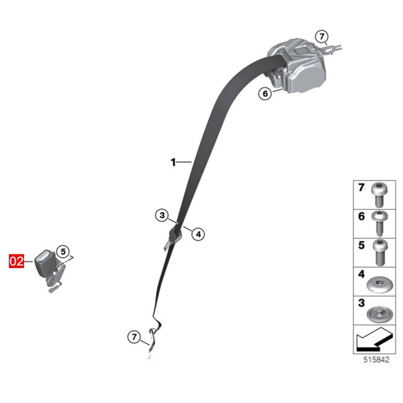 WXZOS Front Seatbelt Buckle Ambient Light for BMW G22 G23 G26 G82 M4 4Series 2020-2024