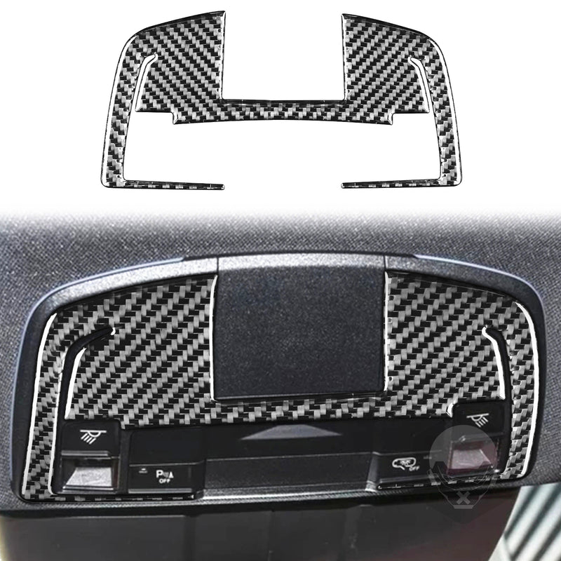 WXZOS Genuine Carbon Fiber Dome Reading Light Trim for Porsche 718 Cayman 2017-2024
