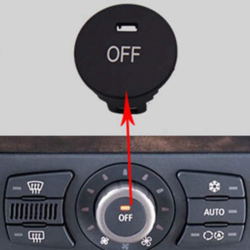 Central Control A/C Panel OFF Switch Button Knob Cover for BMW 5' E60 E63 E64