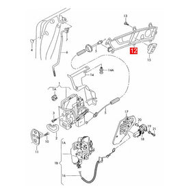 Front Right Side Interior Door Handle 4F0837020C for Audi 2005-2011 A6 C6