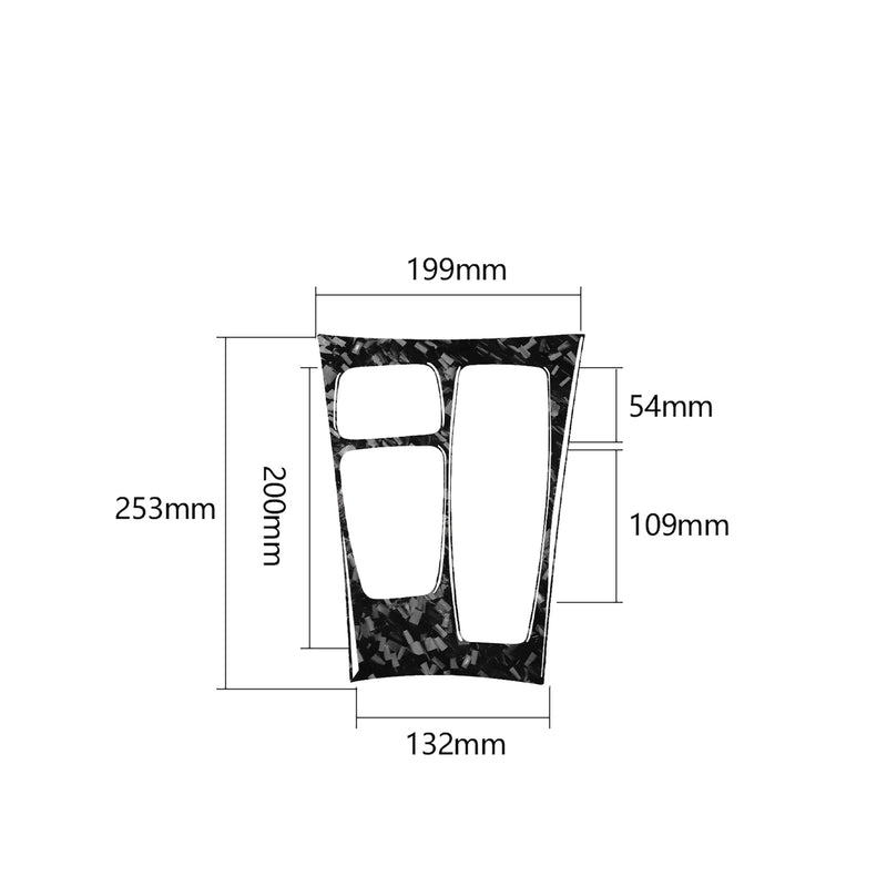 WXZOS Genuine Carbon Fiber Gear Shift Lever Panel Trim for BMW X5 E70 X6 E71 2008-2009
