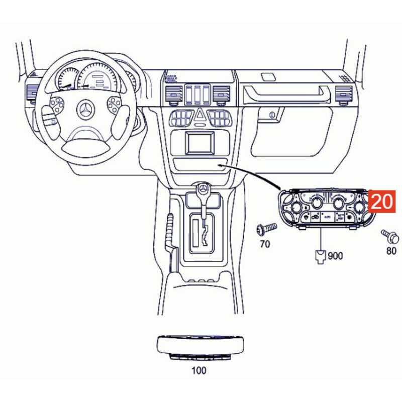 WXZOS Front Heater Climate Control Switch Button for Mercedes W463 G-Class 2013-2018