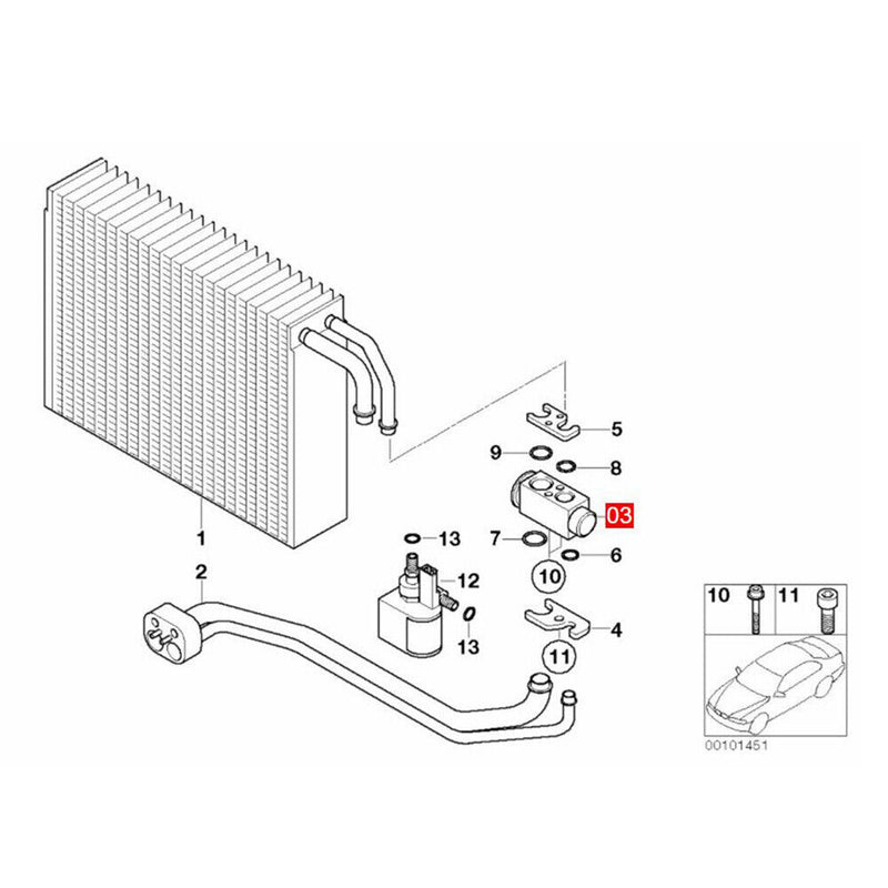 A/C Expansion Valve for BMW 7 Series E67 E66 E65 730 740 750 760 Sedan 2001-2008