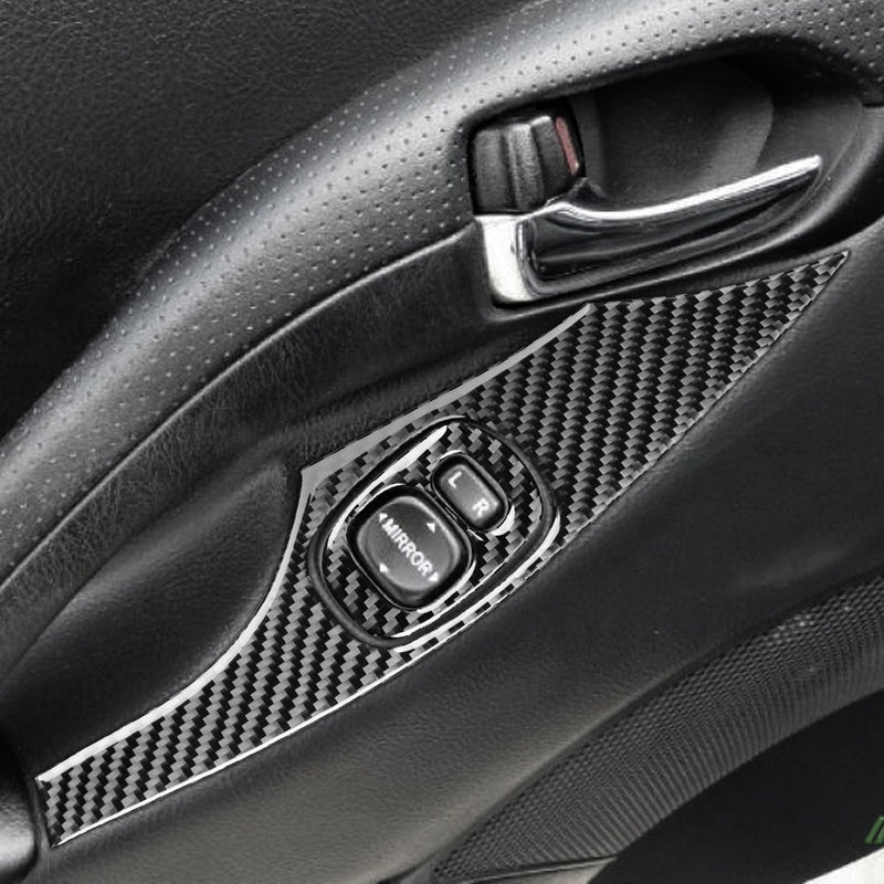 WXZOS Genuine Carbon Fiber Door Armrest Switch Panel Trim for Toyota Celica 2000-2005