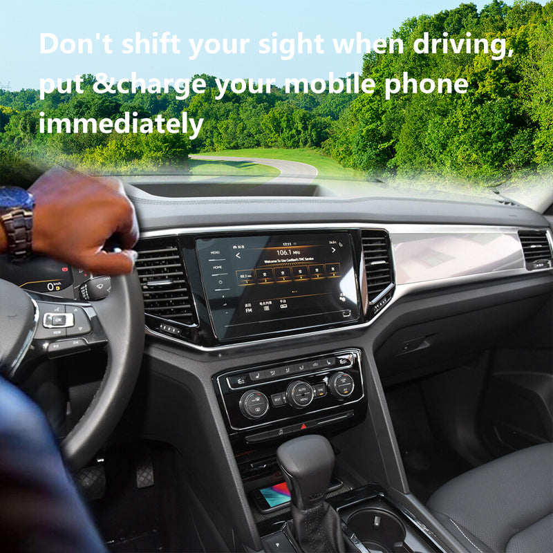 WXZOS Front Center Console Wireless Fast Charging Pad for VW  Passat 2019-2021