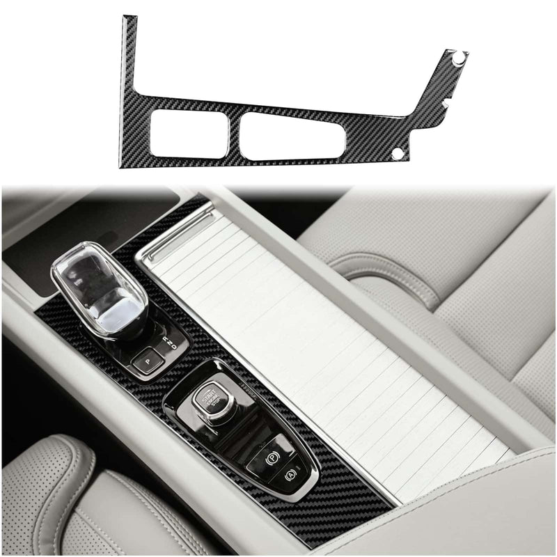 WXZOS Carbon Fiber Center Console Gear Shift Panel Trim for Volvo XC60 2026