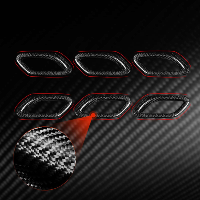 WXZOS Car  Carbon Fiber Side Fender Vent Trim for Maserati GranTurismo (M145) 2009-19